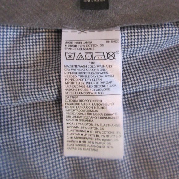 Banana Republic Men Dress Grey Black  Pattern Cotton   Pants Slim Fit  32x30 - Picture 10 of 14